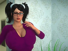 3d Futanari Dickgirl In Glasses Fucking Hot Girl Animated